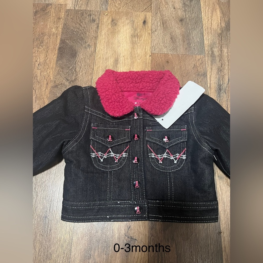 Wrangler Baby Pink Sherpa denim Jacket